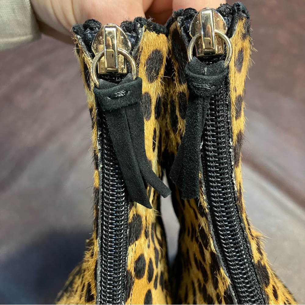 J Crew‎ Sadie Ankle Boots in Leopard Calf Hair Womens Size 8 K0043 Mobwife - Picture 4 of 14